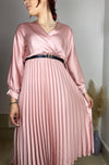 DRESS SATIN PLISSETTATO